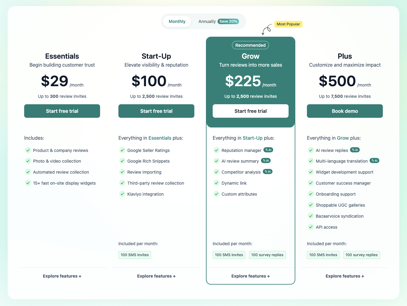 Reviews.io Pricing - WiserReview Alternatives 