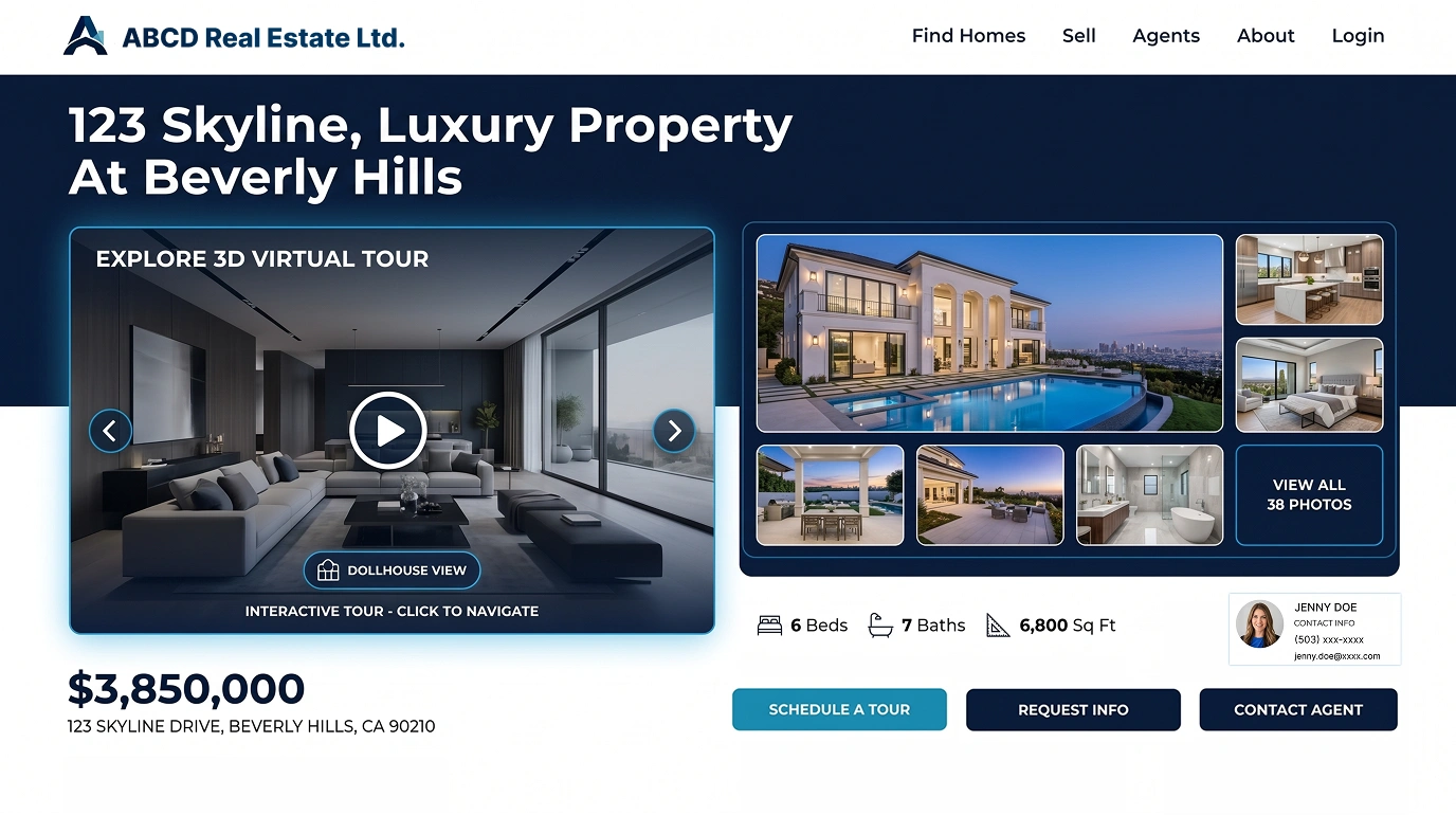 Real Estate Property Listing Page Example