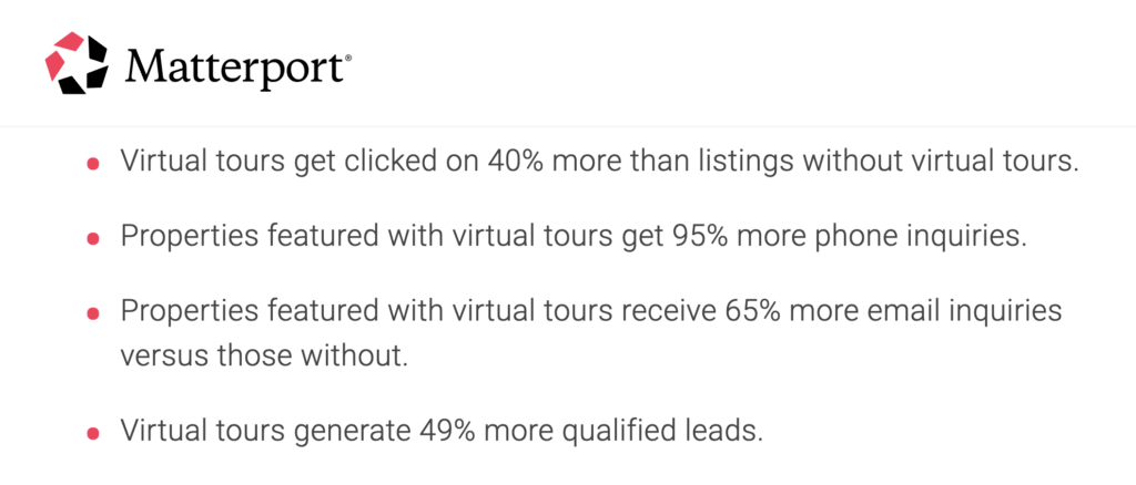Virtual Tours draw 95% more phone inquiries
