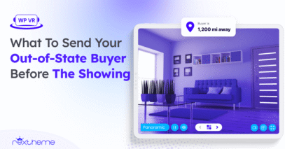 Feature image alt text: `Feature image showing a virtual home tour with the text "What to Send Your Out-of-State Buyer Before the Showing" and a buyer located 1,200 miles away.`